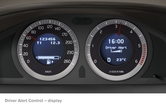 Painel mostra funcionamento do Driver Alert, da Volvo